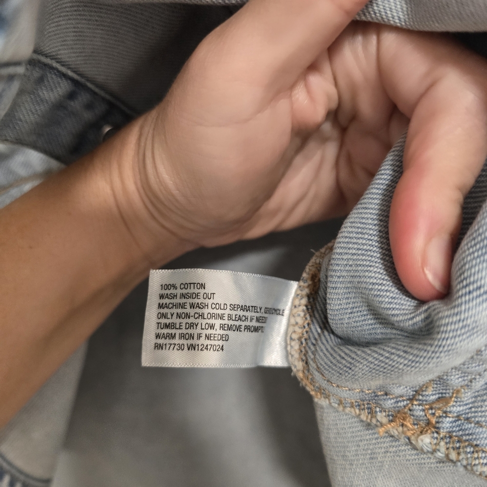 🌟7/25$ WILD FABLE Denim Perl Snap Jacket - Picture 5 of 8